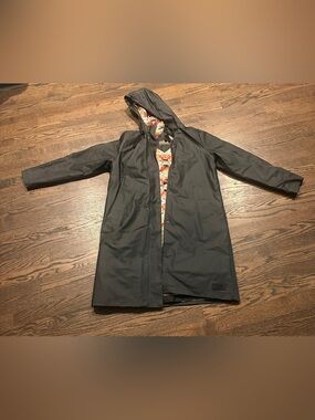 Pendleton Black Hooded Raincoat Aztec Lining - Women’s Victoria Rain Slicker